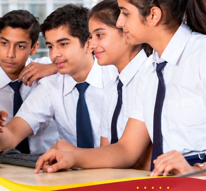 Students coding together in an innovation lab