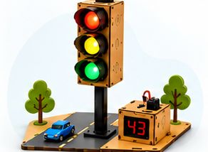 Smart Traffic Light project built in an AI and Robotics Innovation Lab