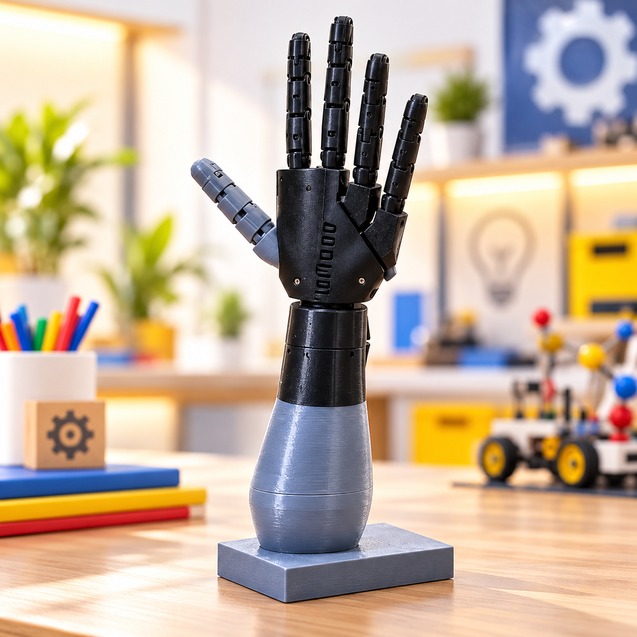 3D printed servo controlled robotic hand for robotics education