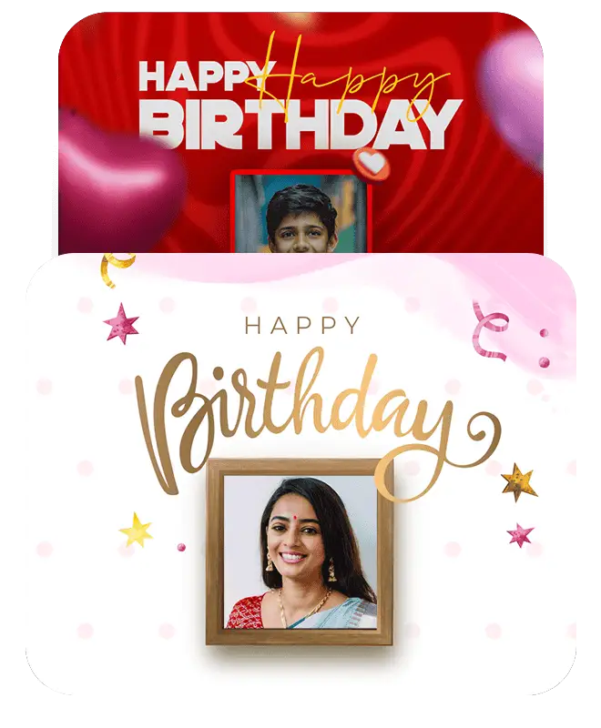 Student and teacher birthday poster design samples