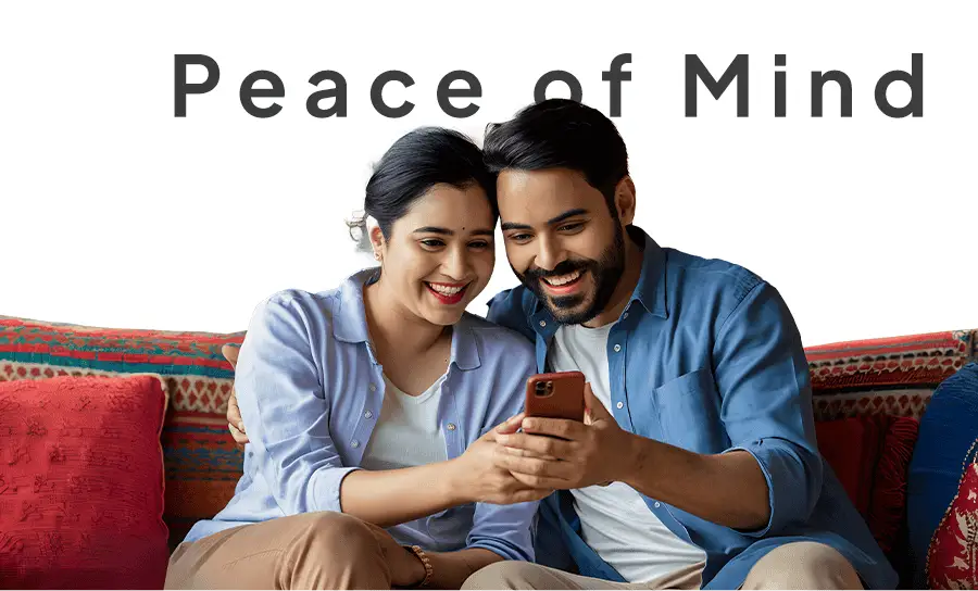 Parent experiencing peace of mind with student tracking illustration