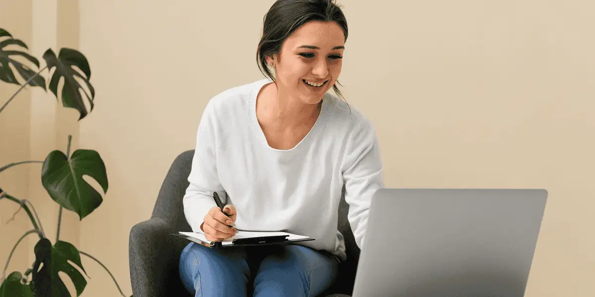 Teacher managing classroom schedule on digital device illustration