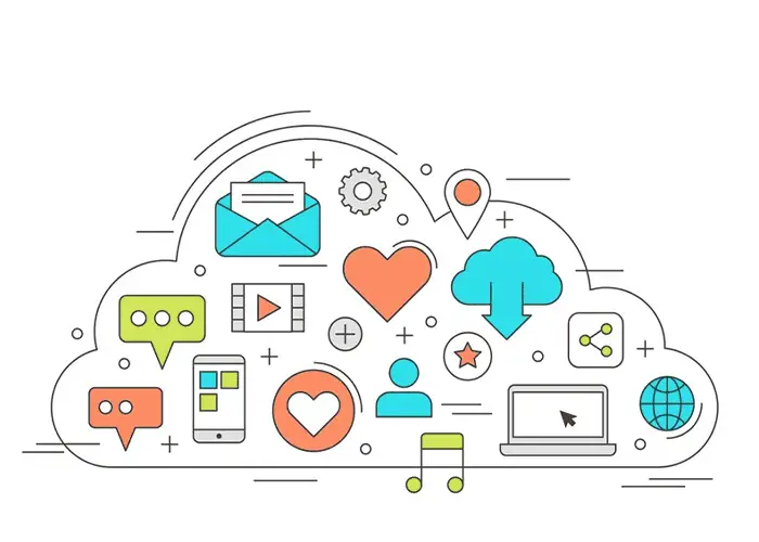 Social media and WhatsApp integration for school websites icon