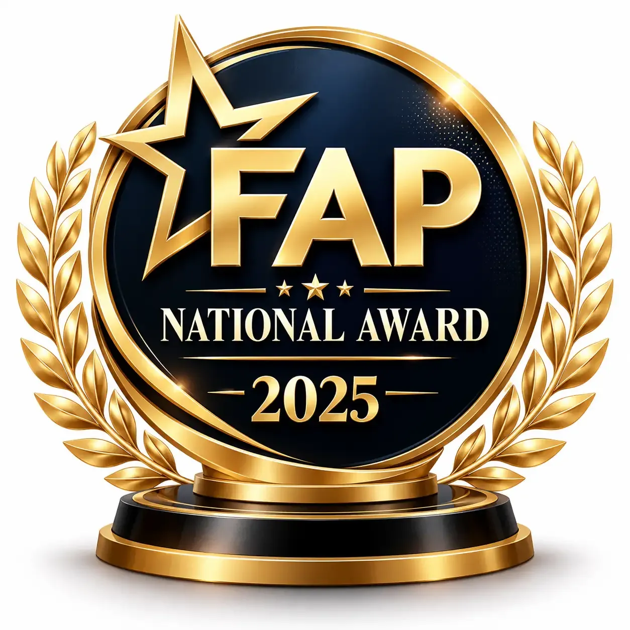 FAP National Award 2025 trophy &ndash; Class ON school ERP software recognised by Federation of Private Schools and Associations of Punjab