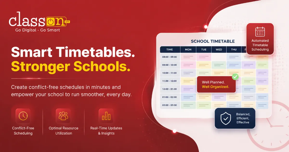 Best Online School Timetable Software | Class ON App