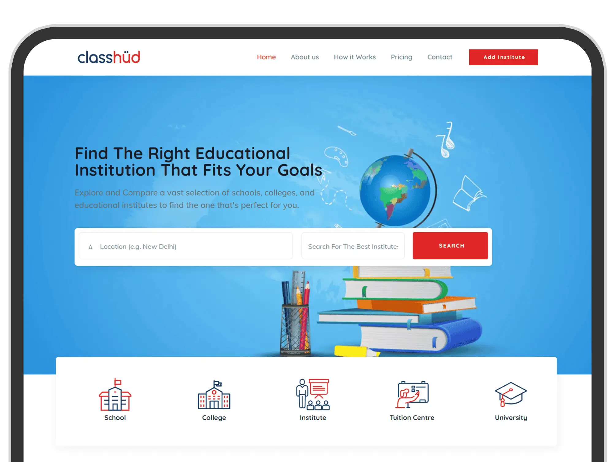Find the right educational institute directory banner