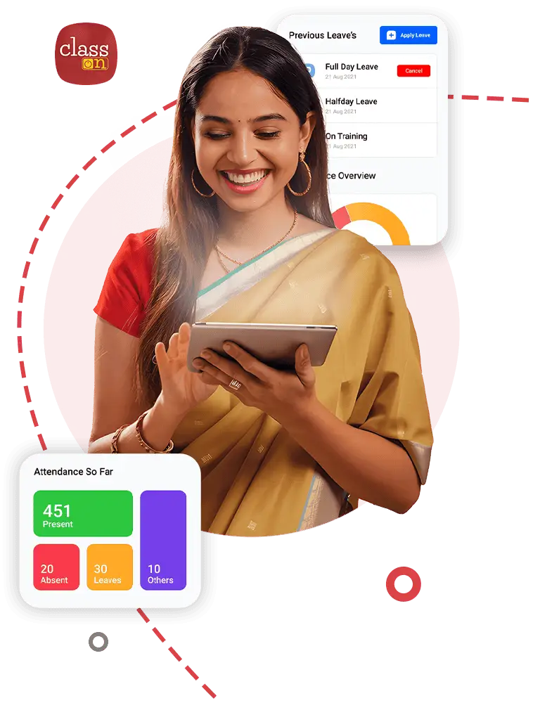 Class ON school ERP software mobile and web preview