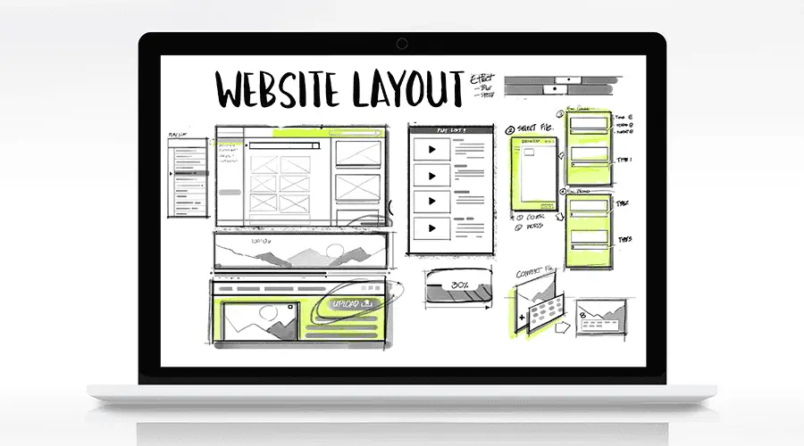 Educational website layout illustration