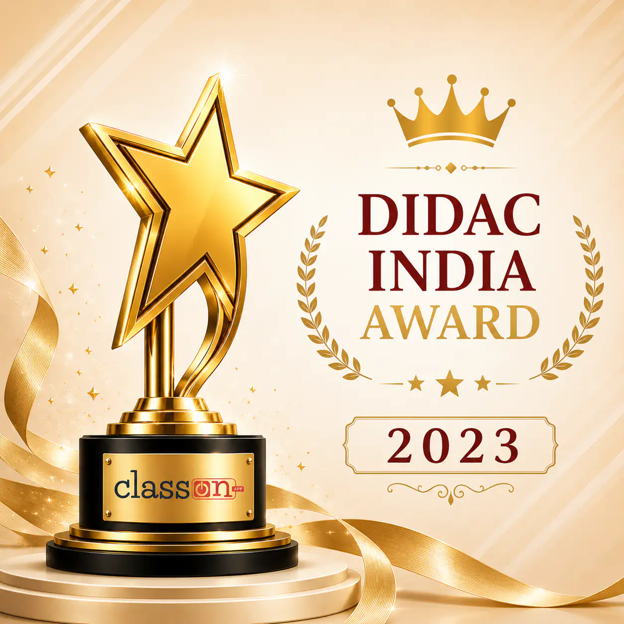 DIDAC India Award 2023 - Class ON AI Powered School ERP Software
