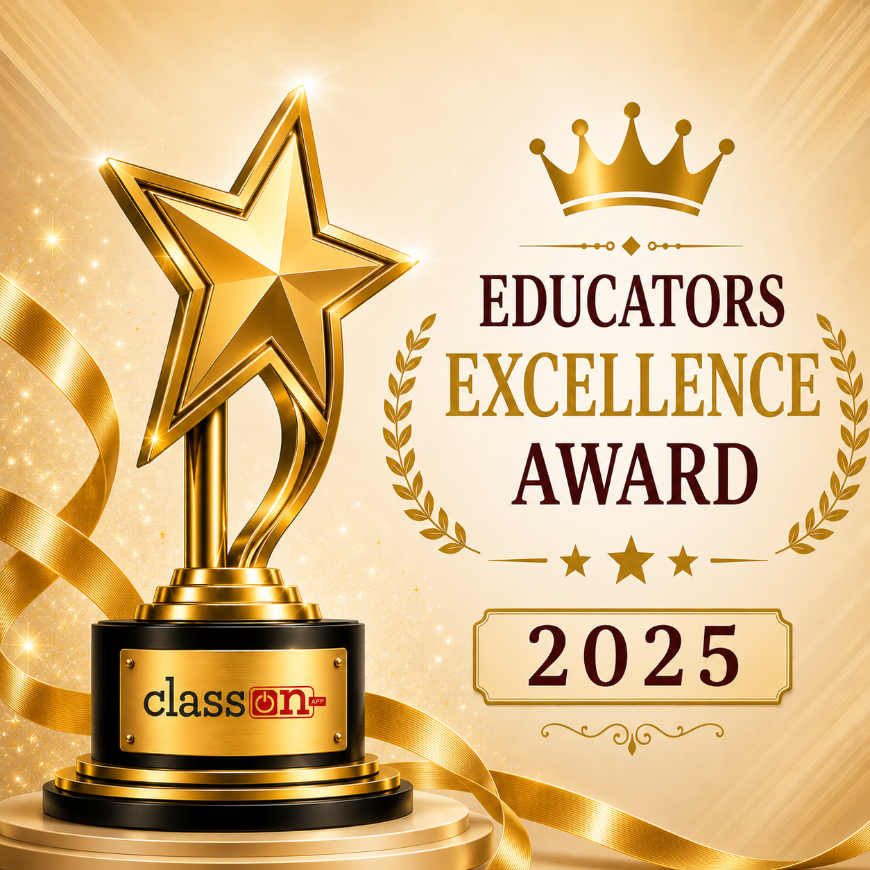 Educators Excellence Award 2025 – Class ON AI Powered School ERP Software