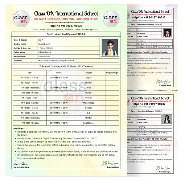 Features Of Class On App School Certificate Creator System